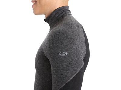 ICEBREAKER Herren Funktionsunterhemd "Bodyfitzone 260 Winter Zone Long Sleeve Half Zip" Schwarz