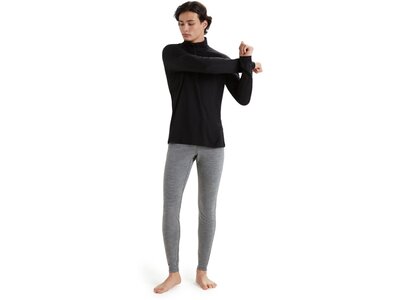 ICEBREAKER Merino Herren Longleeve 200 Oasis LS Half Zip Schwarz
