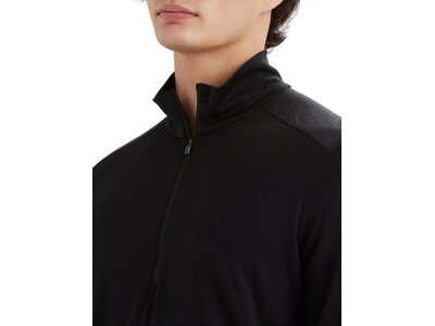ICEBREAKER Merino Herren Longleeve 200 Oasis LS Half Zip Schwarz