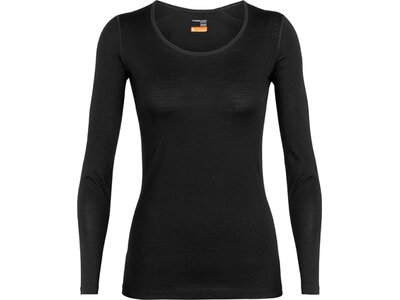 ICEBREAKER Merino Damen Longleeve 200 Oasis LS Scoop Schwarz