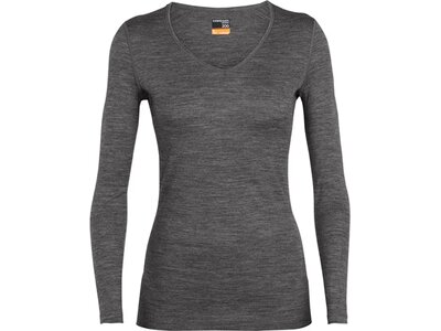 ICEBREAKER Merino Damen Longleeve 200 Oasis LS V Grau
