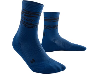 CEP Damen Animal Compression Mid Cut Socks Blau