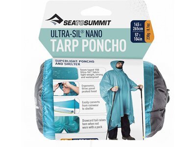 SEA TO SUMMIT Regenschutz Ultra-Sil 15D Tarp Poncho Blue Blue Blau