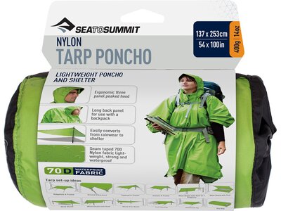SEA TO SUMMIT Regenschutz 70D Tarp Poncho Green Green Grün
