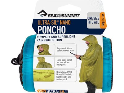 SEA TO SUMMIT Regenschutz Ultra-Sil Poncho 15D Blue Blue Blau
