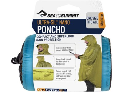 SEA TO SUMMIT Regenschutz Ultra-Sil Poncho 15D Blue Blue Blau