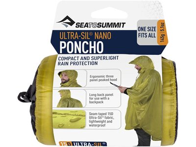 SEA TO SUMMIT Regenschutz Ultra-Sil Poncho 15D Lime Lime Grün