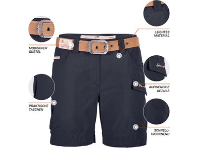 G.I.G.A. DX by killtec Damen Shorts Hira - Casual Shorts mit Gürtel Blau