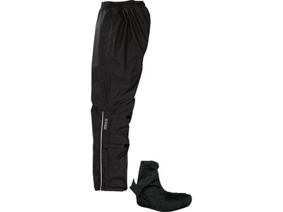 PRO-X ELEMENTS Herren Regenhose XL&D Regen-Überhose LYON m.kurzem RV u.ausfaltb.Schuhschutz Schwarz