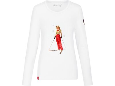 ALMGWAND 1928 Damen Shirt DACHSKOFELALM Weiß