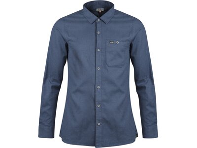 LUNDHAGS SKOMAKARNA Herren Hemd Ekren Solid Ms LS Shirt Blau