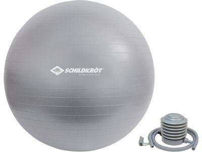 SCHILDKRÖT FITNESS Ball Schildkröt Gymnastikball, Anti-Burst Qualität, inkl. Luftpumpe, phthalatfrei Grau