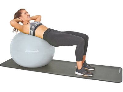 SCHILDKRÖT FITNESS Ball Schildkröt Gymnastikball, Anti-Burst Qualität, inkl. Luftpumpe, phthalatfrei Grau