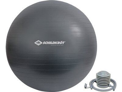 SCHILDKRÖT FITNESS Ball Schildkröt Gymnastikball, Anti-Burst Qualität, inkl. Luftpumpe, phthalatfrei Grau