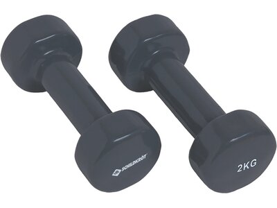 SCHILDKRÖT FITNESS Schildkröt VINYL HANTEL Set, 2x 2,0kg (grey), in 4C-Box, M-2022 Grau