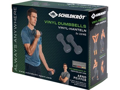 SCHILDKRÖT FITNESS Schildkröt VINYL HANTEL Set, 2x 2,0kg (grey), in 4C-Box, M-2022 Grau