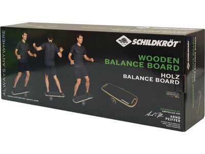 SCHILDKRÖT FITNESS Balancegerät WOODEN BALANCE BOARD Schwarz