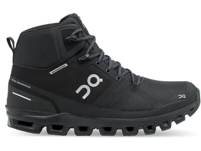 ON Damen Wanderschuhe "Cloudrock Waterproof" Schwarz