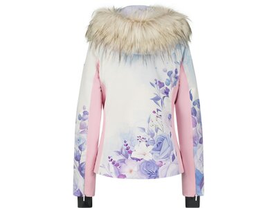 DIELSPORT Damen Funktionsjacke ELLIE - WOMEN'S SKI JACKET WITH DETACHABLE FAUX FUR - REGULAR FIT, SE Weiß
