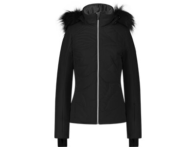 DIELSPORT Damen Funktionsjacke LILI - WOMEN'S SKI JACKET WITH DETACHABLE FAUX FUR - SLIM FIT, SEMILO Schwarz