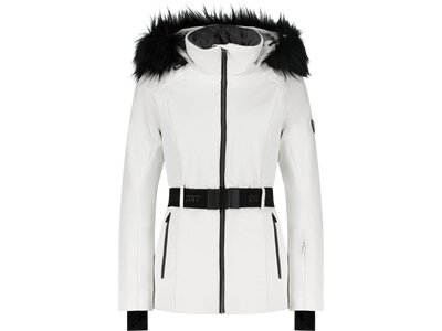 DIELSPORT Damen Funktionsjacke LANA - WOMEN'S SKI JACKET WITH DETACHABLE FAUX FUR - REGULAR FIT, SEM Weiß