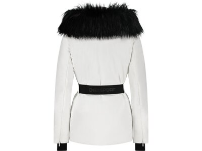 DIELSPORT Damen Funktionsjacke LANA - WOMEN'S SKI JACKET WITH DETACHABLE FAUX FUR - REGULAR FIT, SEM Weiß