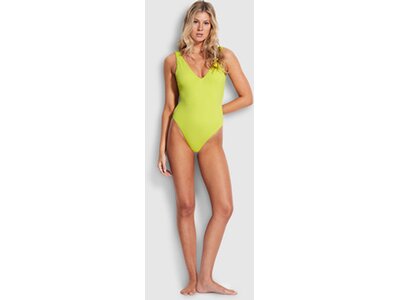 SEAFOLLY Damen Badeanzug Sea Dive Deep V Neck Maillot Gelb