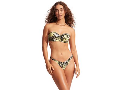 SEAFOLLY Damen Bikinioberteil Take Flight Bustier Bandeau Gelb