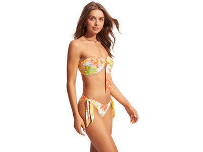 SEAFOLLY Damen Bikinioberteil Palm Springs TwistTie Fron Bandeau Gelb