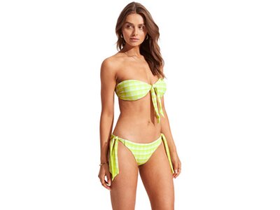 SEAFOLLY Damen Bikinioberteil Portofino Twist Tie Front Bandeau Gelb