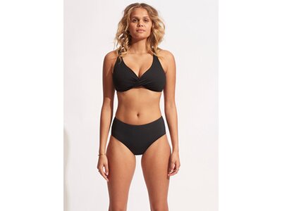 SEAFOLLY Damen Bikinioberteil Seafolly Collective Wrap Front F Cup Bra Schwarz