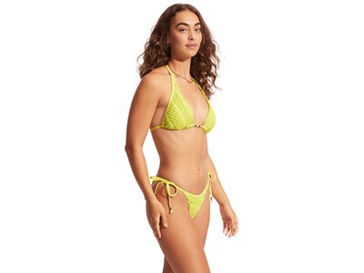 SEAFOLLY Damen Bikinioberteil Marrakesh Longline Slide Tri Gelb