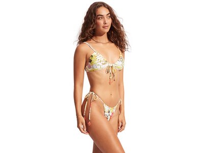 SEAFOLLY Damen Bikinioberteil Coast To Coast Drawstring Bralette Gelb