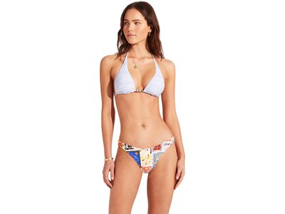 SEAFOLLY Damen Bikinioberteil OnVacation Reversible Longline Slide Tri Blau