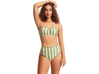 SEAFOLLY Damen Bikinioberteil Cabana Bustier Bandeau Grün