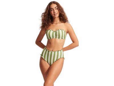 SEAFOLLY Damen Bikinioberteil Cabana Bustier Bandeau Grün