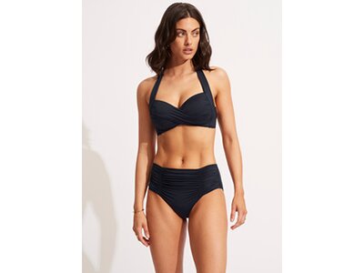 SEAFOLLY Damen Bikinihose Seafolly Collective Gathered Front Retro Pant Blau