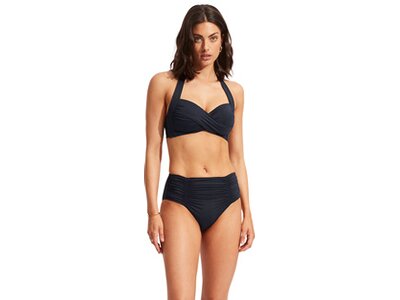 SEAFOLLY Damen Bikinihose Seafolly Collective Gathered Front Retro Pant Blau