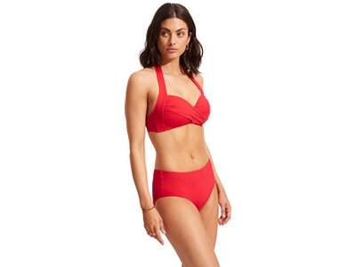 SEAFOLLY Damen Bikinihose Seafolly Collective Wide Side Retro Rot