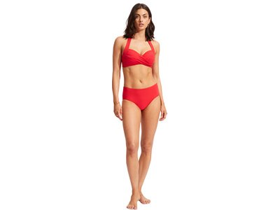 SEAFOLLY Damen Bikinihose Seafolly Collective Wide Side Retro Rot