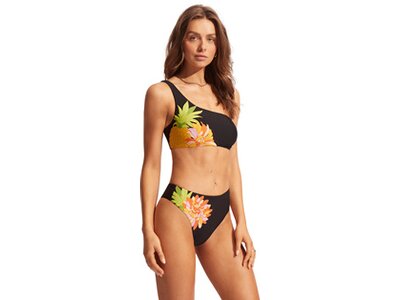 SEAFOLLY Damen Bikinihose Summer Salt High Rise Schwarz