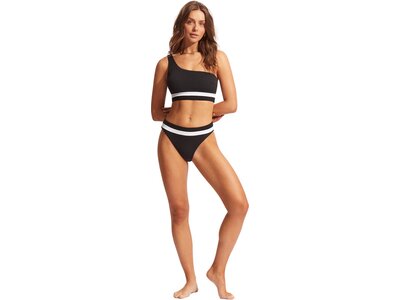 SEAFOLLY Damen Bikinihose Slice Of Splice Spliced High Rise Weiß