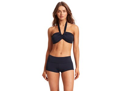 SEAFOLLY Damen Bikinihose Seafolly Collective Twist Band Hipster Blau
