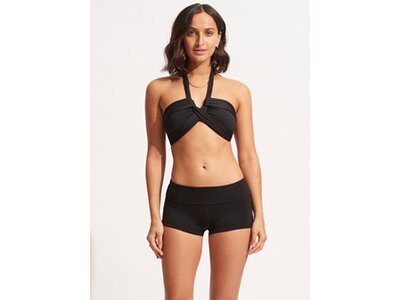 SEAFOLLY Damen Bikinihose Seafolly Collective Roll Top Boyleg Schwarz