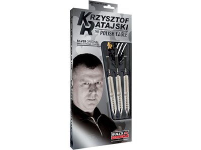 BULL'S Dartpfeil Krzysztof Ratajski Brass Silver Steel Dart Grau