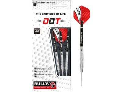 BULL'S Dartpfeil Dot D1 90% Tungsten Steel Dart Silber