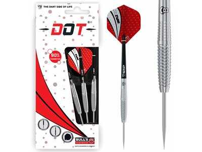 BULL'S Dartpfeil Dot D1 90% Tungsten Steel Dart Silber