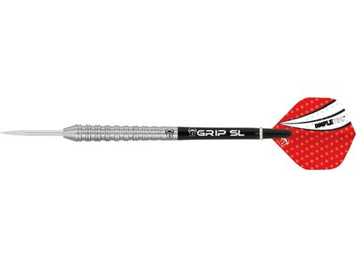 BULL'S Dartpfeil Dot D3 90% Tungsten Steel Dart Silber