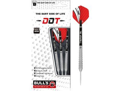 BULL'S Dartpfeil Dot D3 90% Tungsten Steel Dart Silber