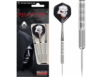 BULL'S Dartpfeil Phantom PT1 Steel Dart Silber